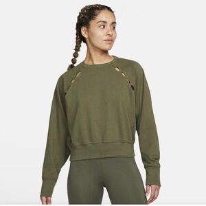 Women's Dri-FIT Get Fit Cropped Fleece Training Crew Sweatshirt
